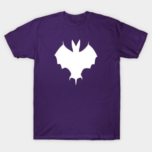 Simple Silhouette Of A Halloween Bat White T-Shirt